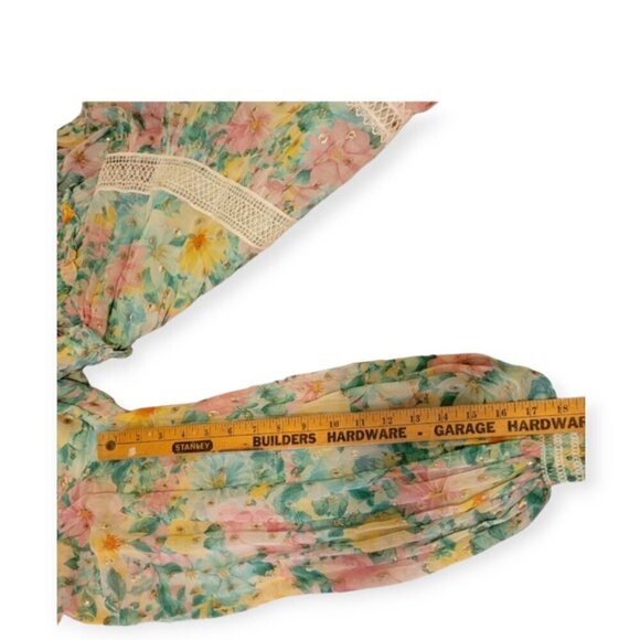 Anthropologie Hemant & Nandita Floral Georgette A-Line Minidress — XS - Picture 9 of 16